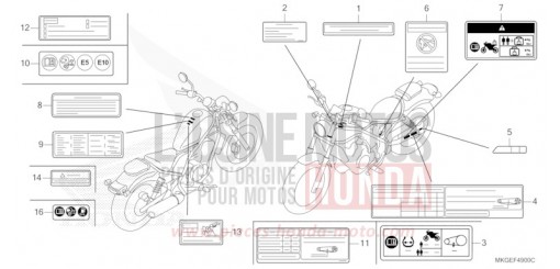ETIQUETTE DE PRECAUTIONS CMX500AP de 2023